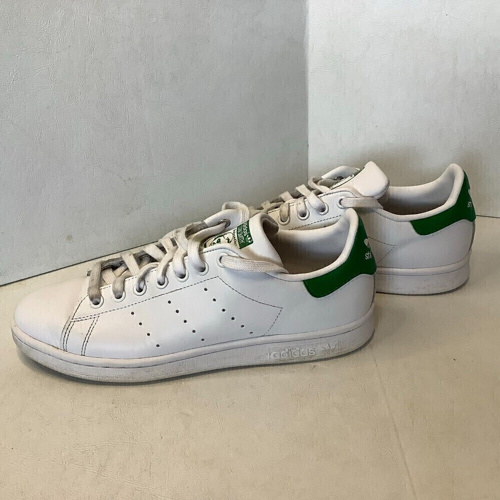 Women's Adidas Stan Smith White/Green Athletic Shoes Lace Up Size 9 APC011001 - Picture 5 of 12